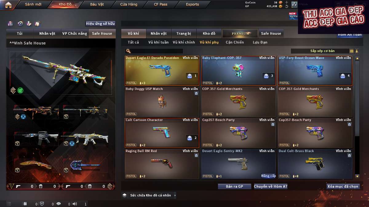 shop acc cf uy tin gia re